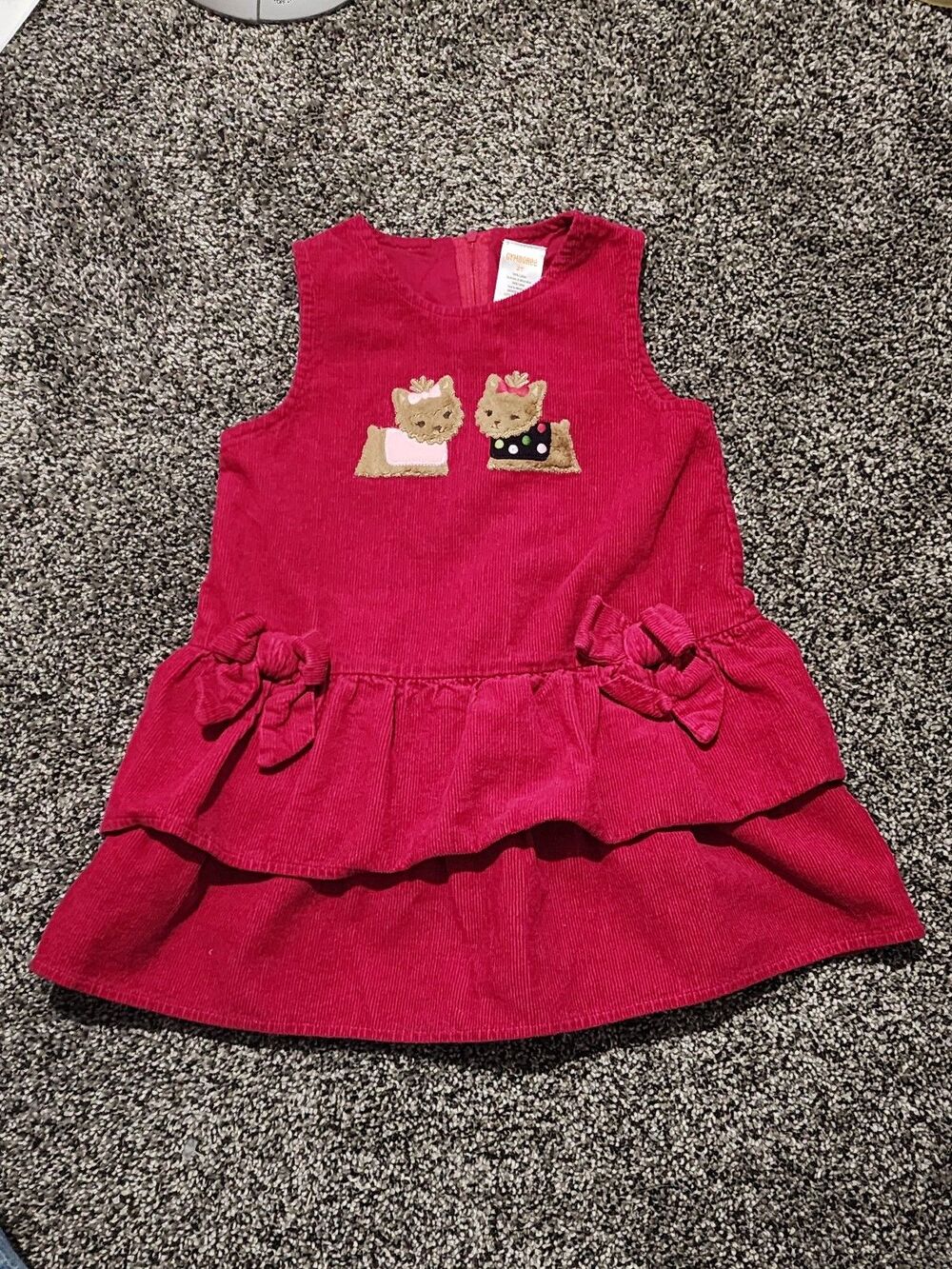 Gymboree Size 2T Pups and Kisses corduroy dress excellent conditions